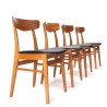 Findahl set of 4 Danish vintage dining table chairs