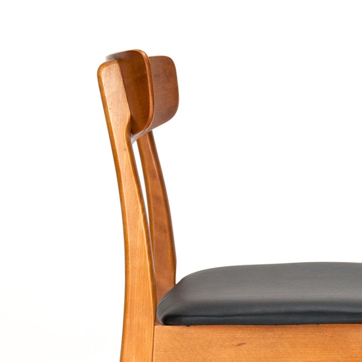 Findahl set van 4 Deense vintage eettafel stoelen