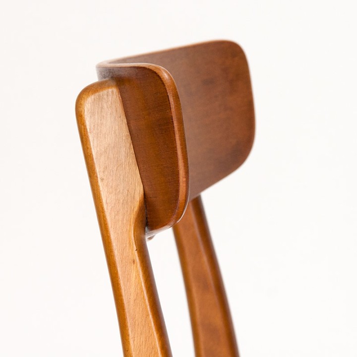 Findahl set van 4 Deense vintage eettafel stoelen