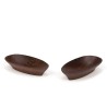 Set of 2 small vintage serving bowls Wenge wood