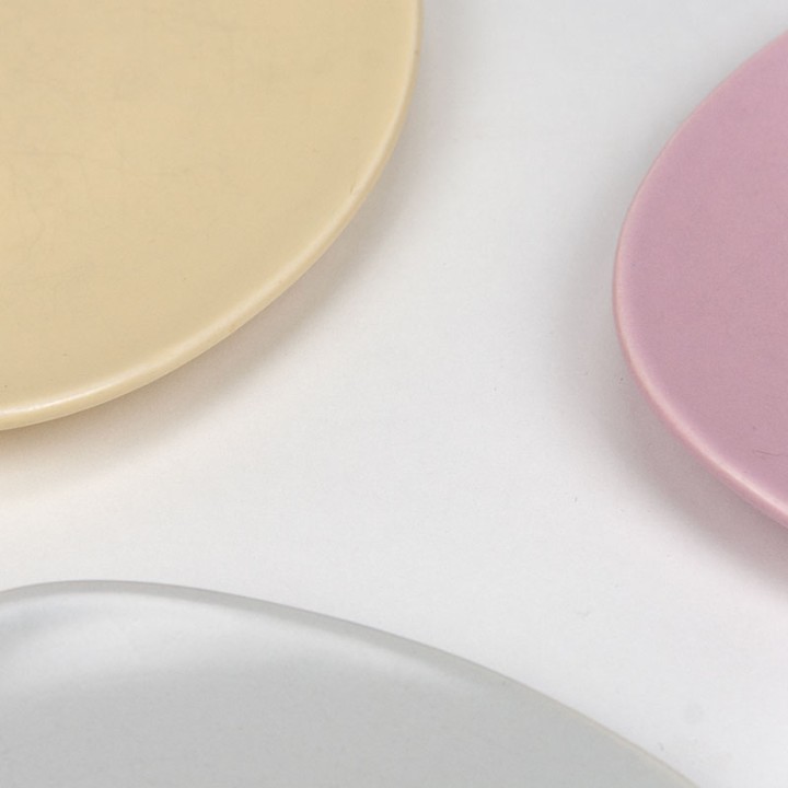 Set of 6 Flora Gouda earthenware vintage cake plates