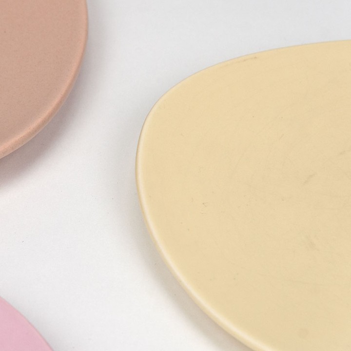 Set of 6 Flora Gouda earthenware vintage cake plates