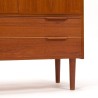 Mid-Century Deense vintage kast in teak met 2 deurtjes en 2