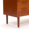 Mid-Century Deense vintage kast in teak met 2 deurtjes en 2