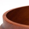 Teakhouten Deense vintage schaal met dikke rand