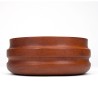 Teakhouten Deense vintage schaal met dikke rand