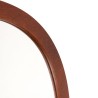 Organically designed Danish mid-century mirror in teak