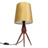 Danish teak 1950s 3-legged table lamp