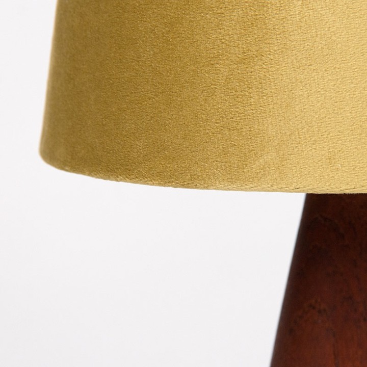 Danish teak 1950s 3-legged table lamp