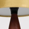Danish teak 1950s 3-legged table lamp
