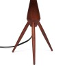 Danish teak 1950s 3-legged table lamp