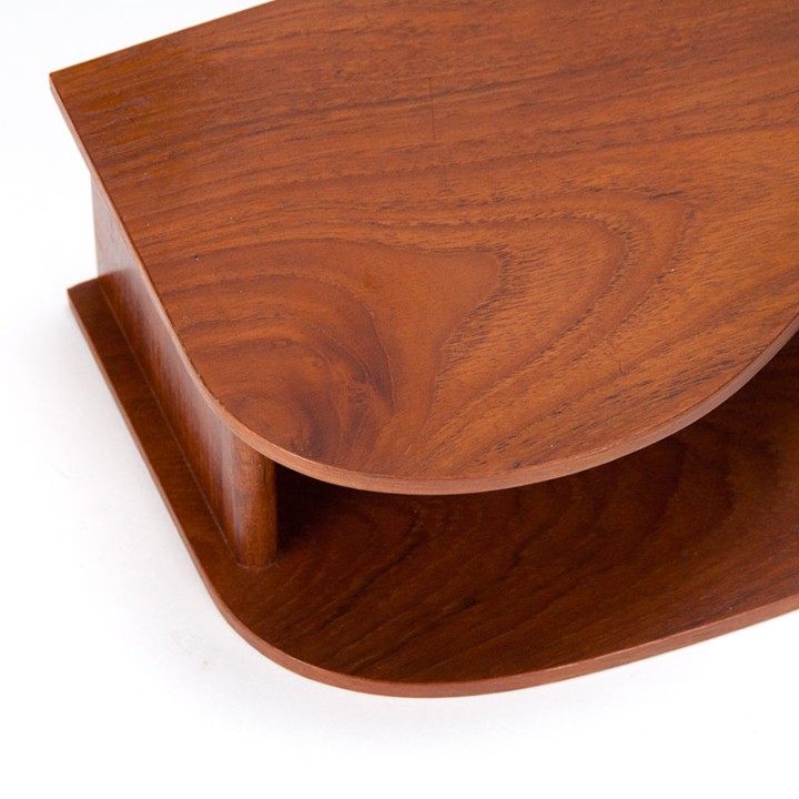 Organically designed set of 2 floating vintage bedside tables