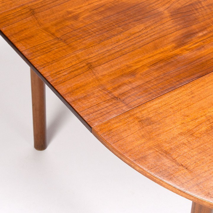 McIntosh Mid-Century vintage ronde uitschuifbare eettafel