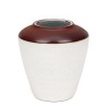 Ravelli vase, vintage model in white with brown detail