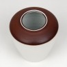 Ravelli vase, vintage model in white with brown detail