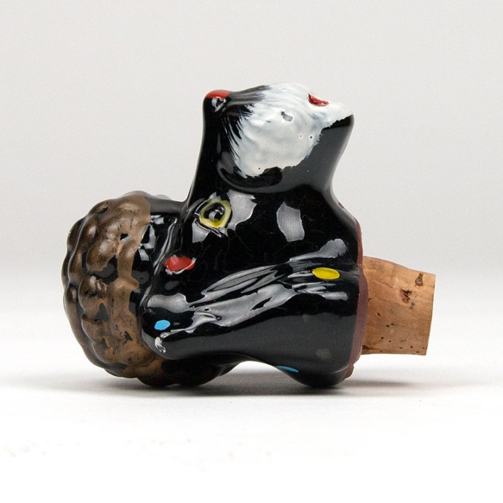 Ceramic pouring spout, vintage dog model