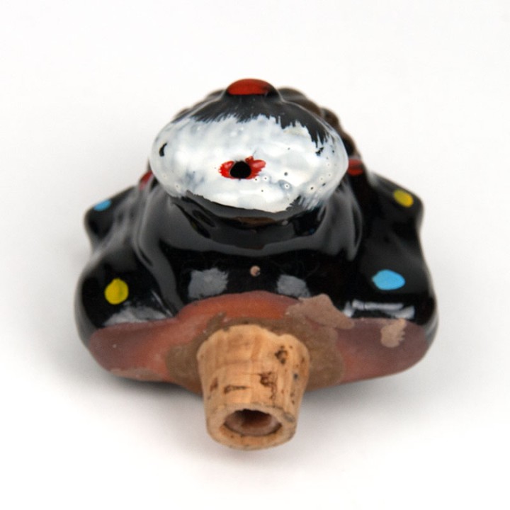 Ceramic pouring spout, vintage dog model