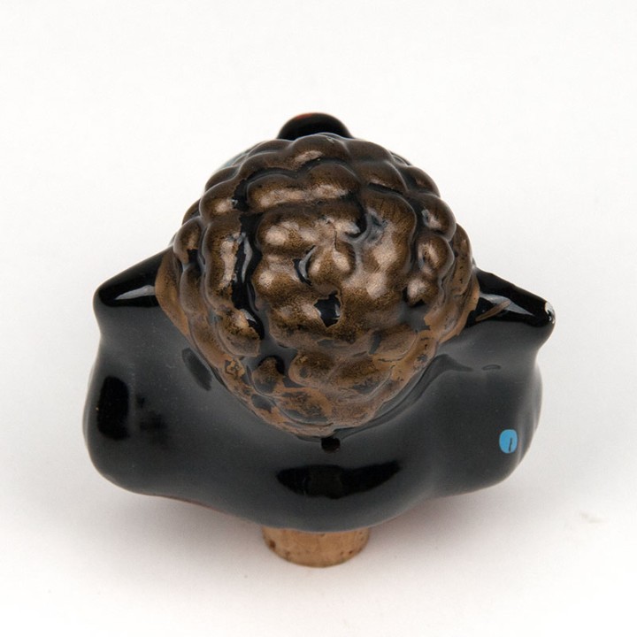 Ceramic pouring spout, vintage dog model