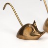 Brass set of 3 small vintage mice