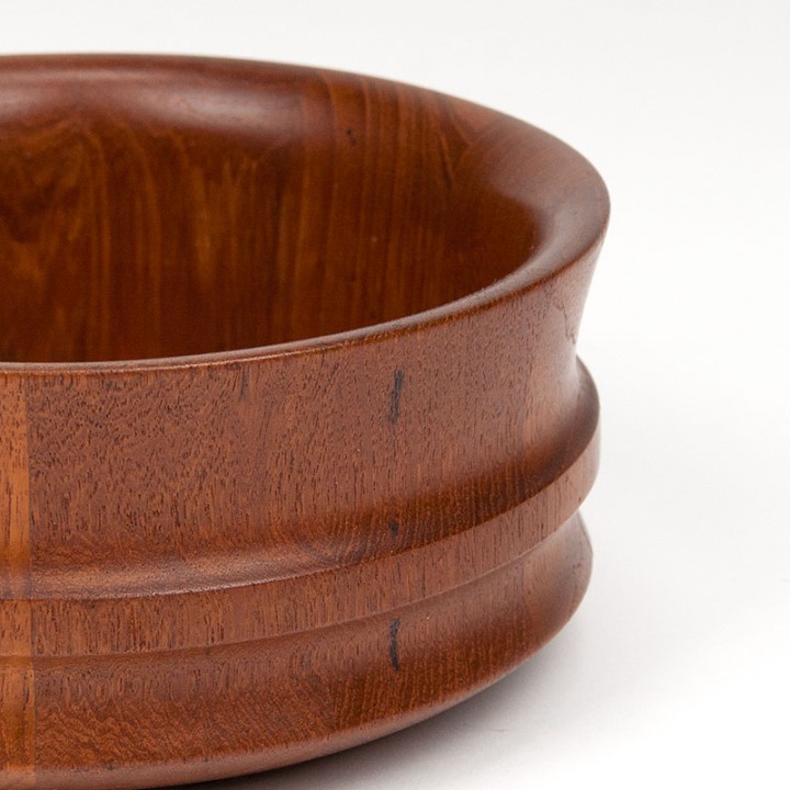 Deense vintage teakhouten serveer-/ saladeschaal