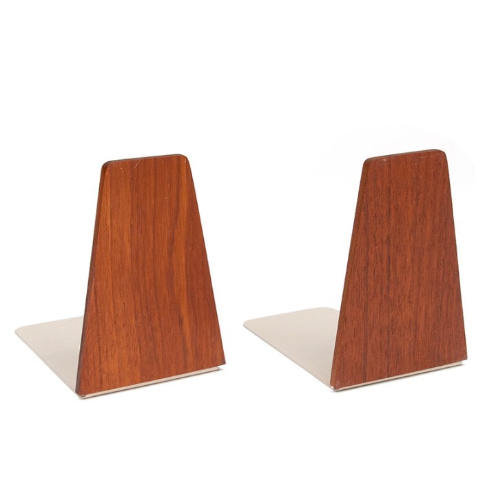 Set van 2 vintage Kai Kristiansen boekensteunen in teak