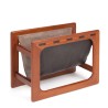 Salin Møbler vintage Deens krantenrek teak/ leer