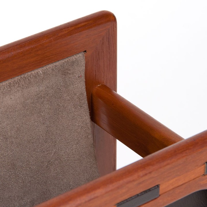 Salin Møbler vintage Deens krantenrek teak/ leer