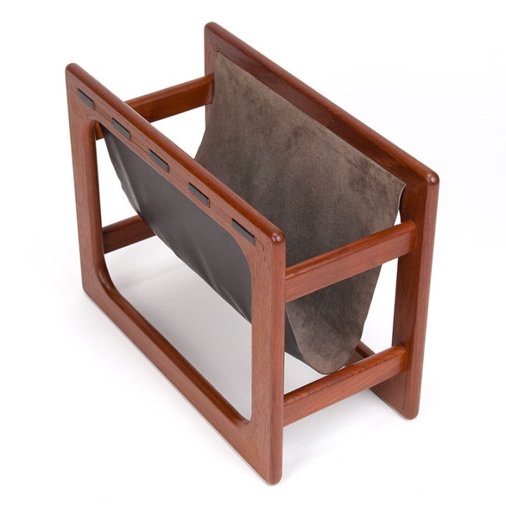 Salin Møbler vintage Deens krantenrek teak/ leer