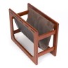 Salin Møbler vintage Deens krantenrek teak/ leer