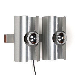 Aluminum Mid-Century vintage wall lamp