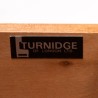 Mid-Century vitrinekast in teak van Turnidge
