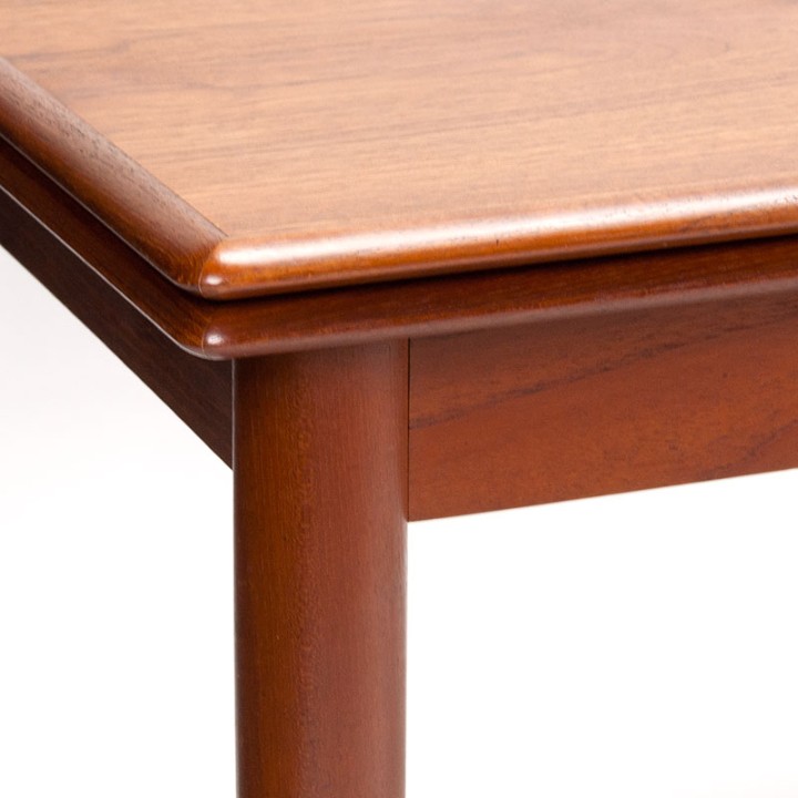 Deense Mid-Century uitschuifbare vintage eettafel in teakhout