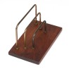 Vintage letter holder with teak base