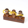 Vintage bottle opener set as 'hear, see, speak no evil' monkeys