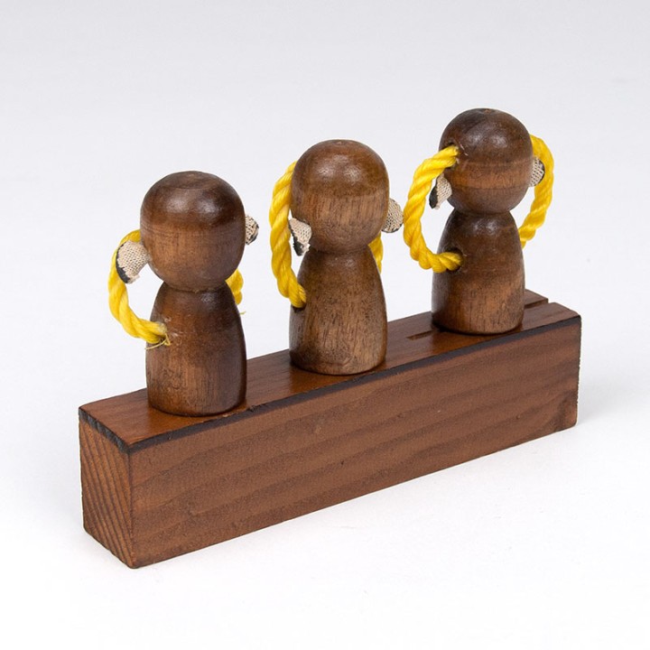 Vintage bottle opener set as 'hear, see, speak no evil' monkeys