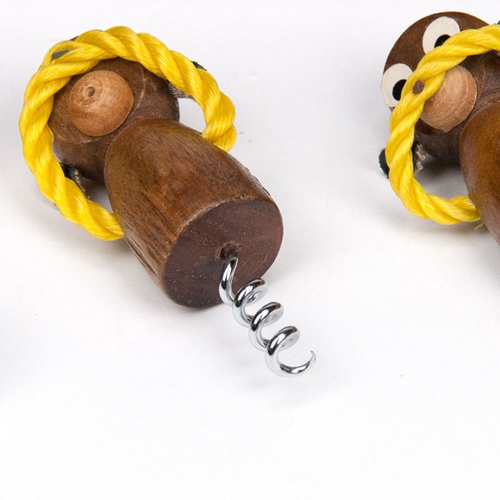 Vintage bottle opener set as 'hear, see, speak no evil' monkeys