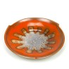 Orange vintage Gouda earthenware plate