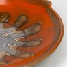 Orange vintage Gouda earthenware plate