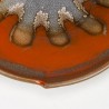Oranje vintage Gouda plateel schaal