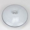 White glazed vintage lidded dish by Nagtegaal Utrecht