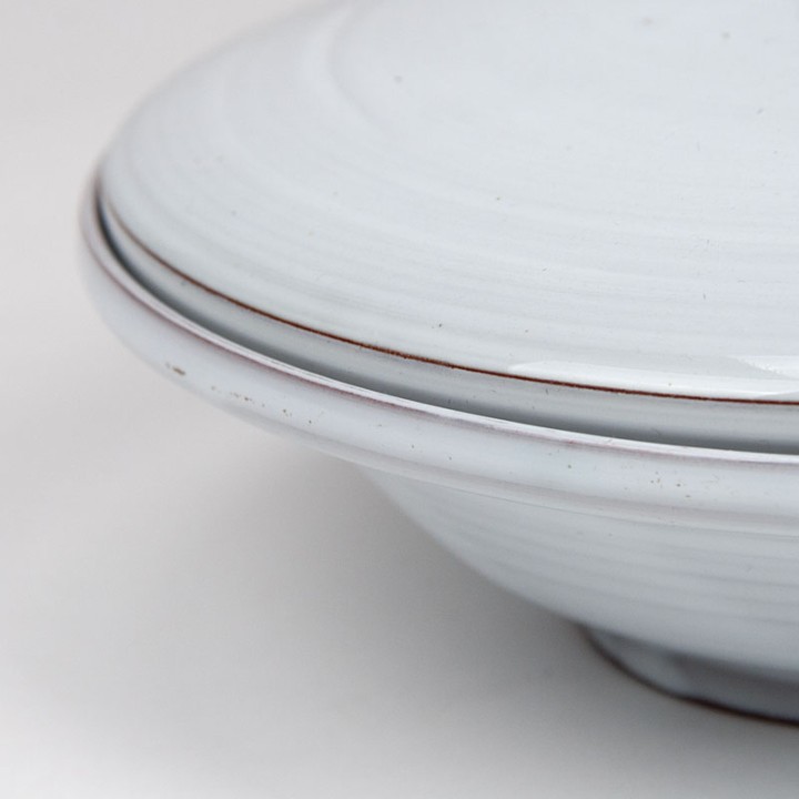 White glazed vintage lidded dish by Nagtegaal Utrecht