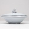 White glazed vintage lidded dish by Nagtegaal Utrecht