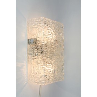 Glazen blok wandlamp - Retro Studio