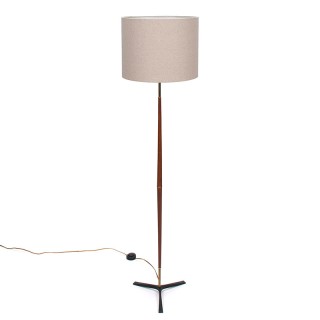 1950s Danish vintage teak floor lamp