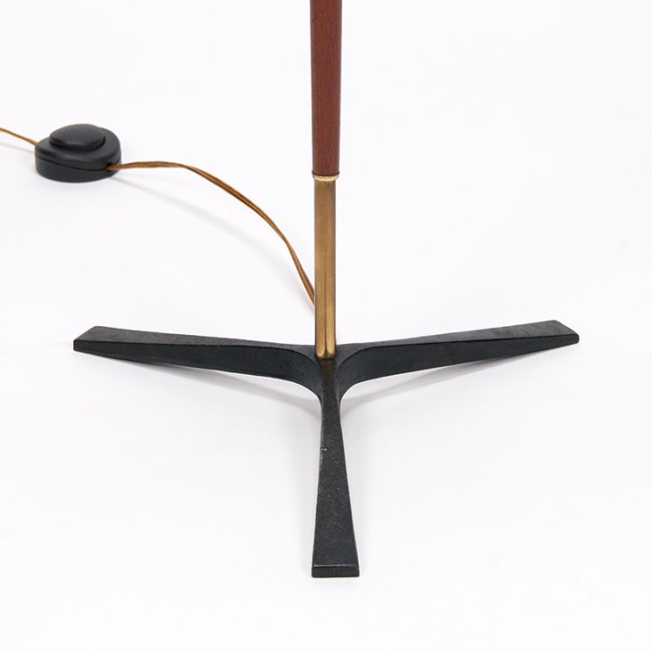 1950s Danish vintage teak floor lamp