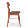 Danish vintage teak chair with black seat
