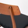 Danish vintage teak chair with black seat