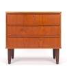 Vintage Danish teak chest of drawers, 3 drawers