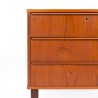 Vintage Danish teak chest of drawers, 3 drawers