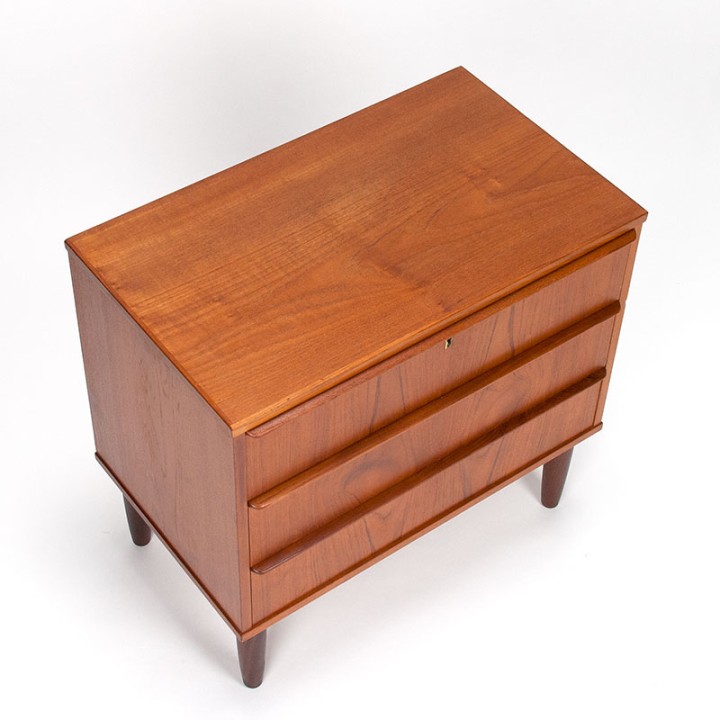 Vintage Danish teak chest of drawers, 3 drawers